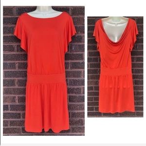Banana Republic Orange Silk Dress